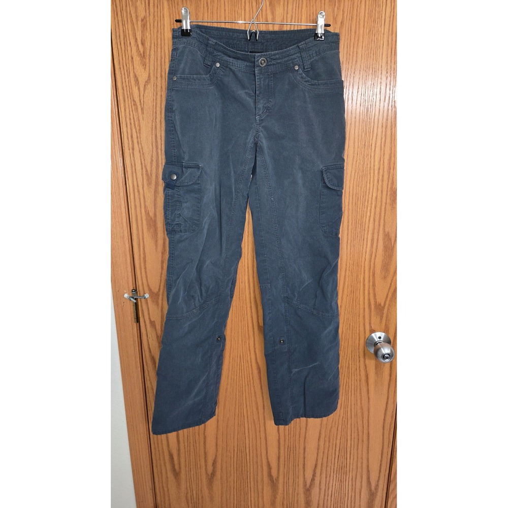 Kuhl Womens Cargo Hiking Pants Gray Straight Leg Articulated Knee Size‎ 8 Reg